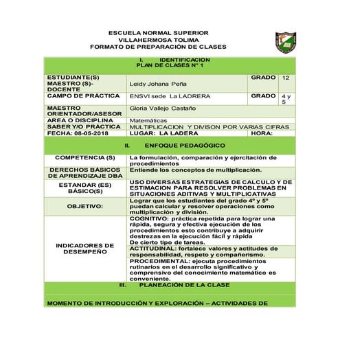 Plan matematicass divisiones 4 y 5