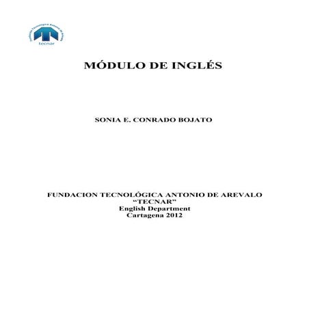 Plan modulo de inglés  tecnar