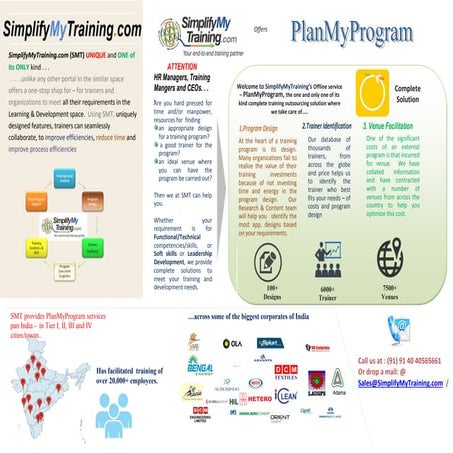 PlanMyProgram - Training Facilitation Services