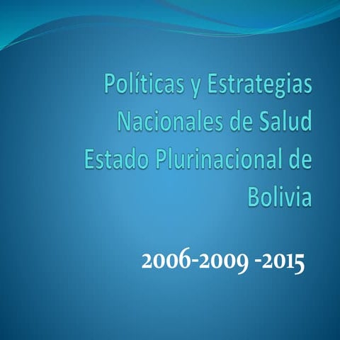 Ministerio de Salud - Plan Nacional de Salud