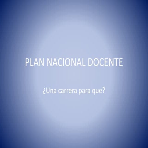 Plan nacional docente