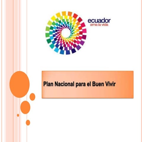 Plan nacional para el buen vivir