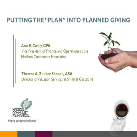 Putting the Plan into Planned Giving