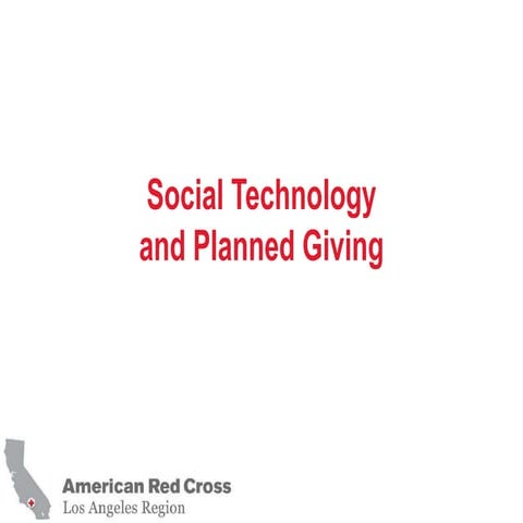 Planned Giving: Social Technology and Planned Giving