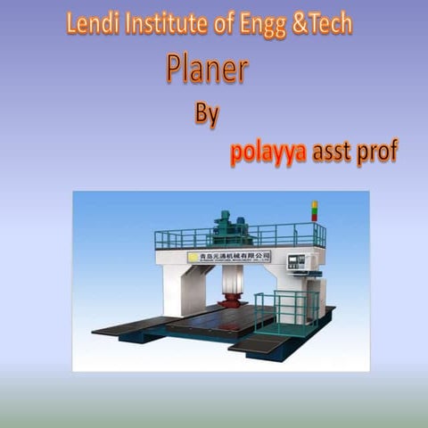 Planner machineppt by polayya