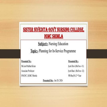 Comprehensive Planning for Effective In-Service Nursing Education ...