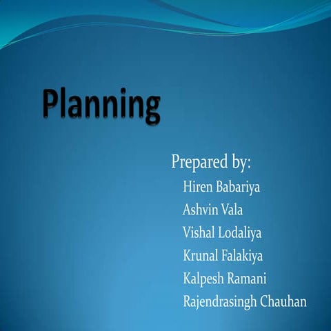 Planning | PPT