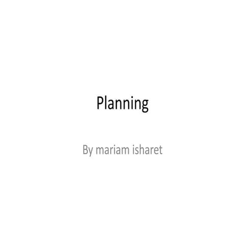 Planning
