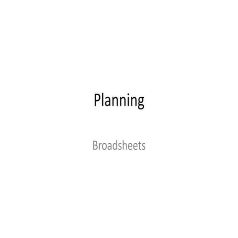 Planning