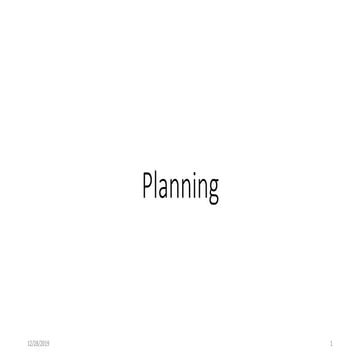 Planning