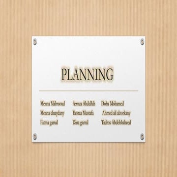 Planning