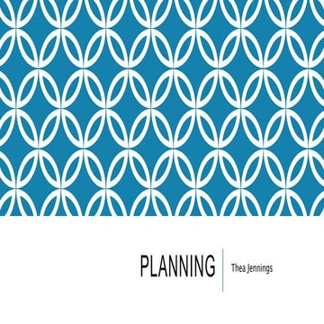 Planning