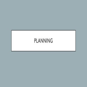 Planning intoduction and presentation on
