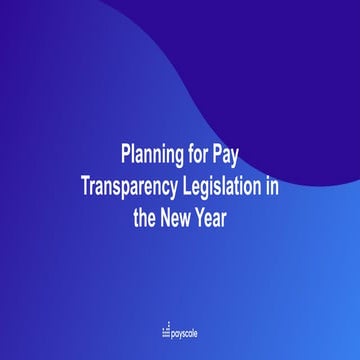 Webinar - Planning for Pay Transparency Legislation in the New Year