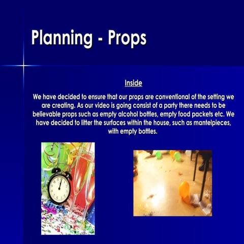 Planning - Props