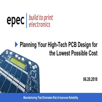 Planning Your High-Tech PCB Design for the Lowest Possible Cost