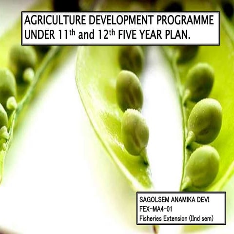 Agricultural Planning program 