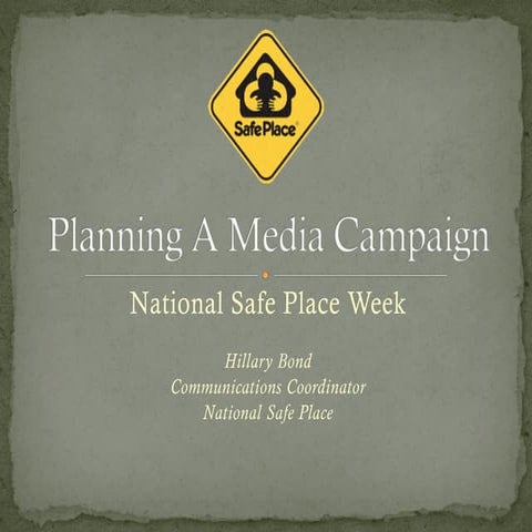 Planning a media campaign nsp week