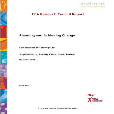 Planning and Achieving Change (CCA Research Council)