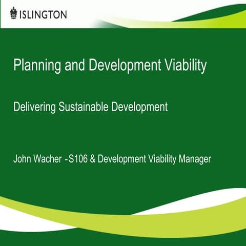 Planning and development viability