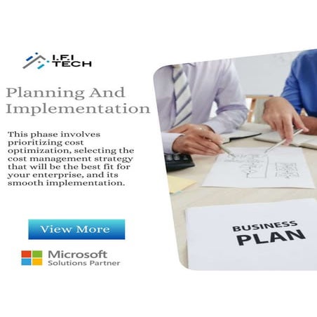 Planning and Implementation for Cloud Cost Optimization | IFI ...