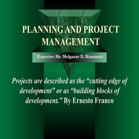 Planning And Project Management
