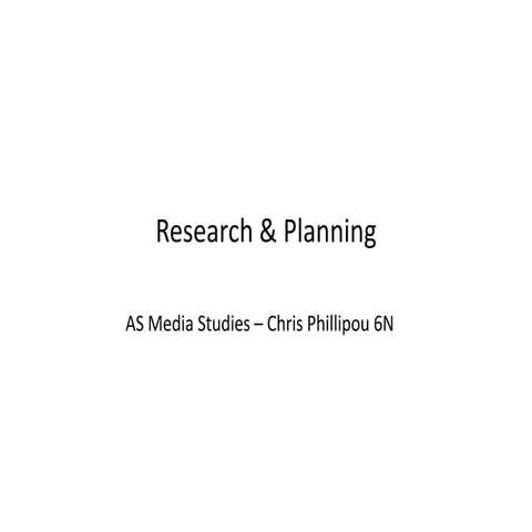 Planning and research, construction and evaluation