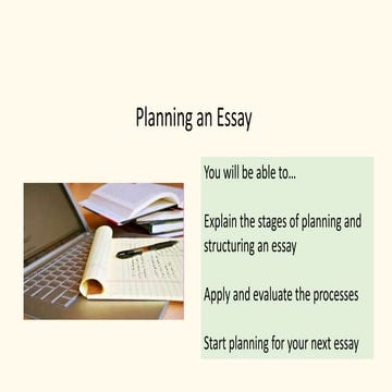 Planning an essay