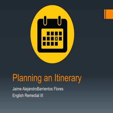 Planning an itinerary | PPTX