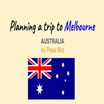 Planning a trip to melbourne