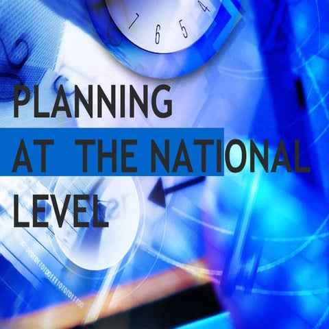 Planning At The National Level
