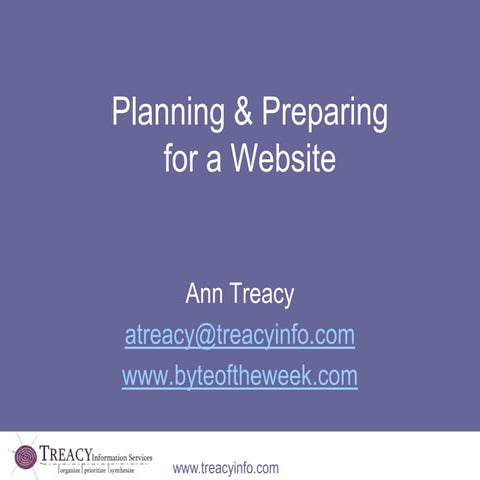Planning a Website