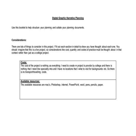 Planning booklet (ask about fill)