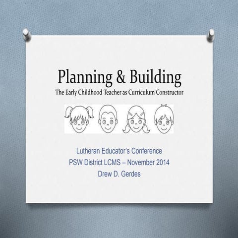 Planning & building curriculum constructor