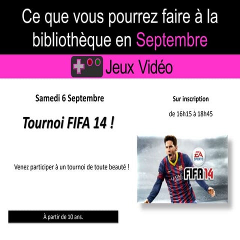 Ce que vous pouvez faire à la bibliotheque Vaclav Havel au mois de septembre ...