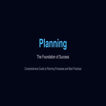 Planning Essentials SLIDES ON PLANNING TYPES | PPTX