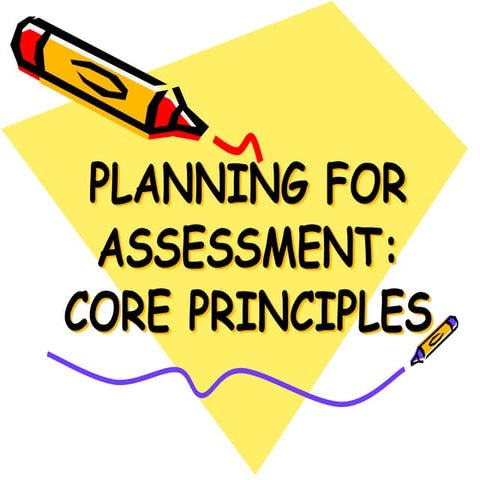 Planning for assessment