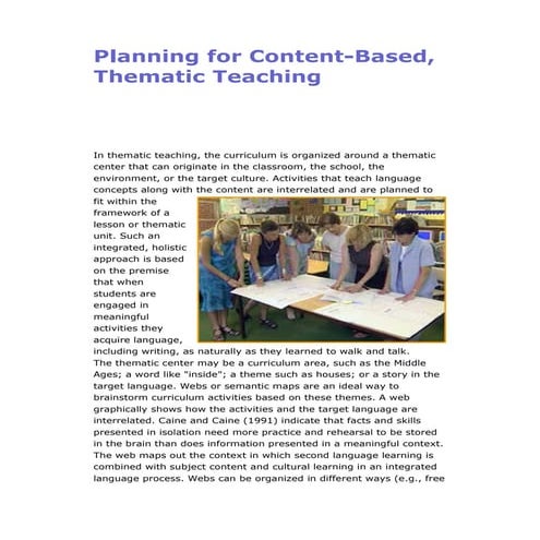 Planning For Content