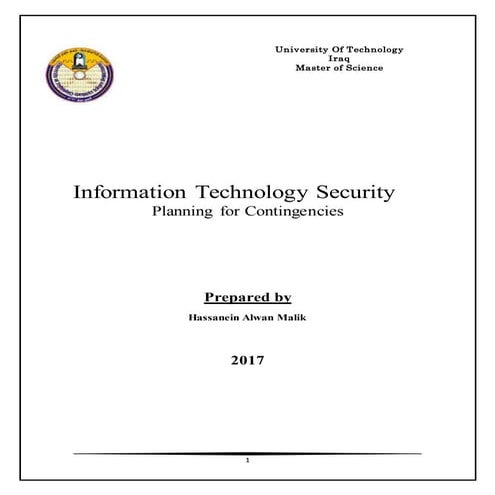 Planning for contingencies