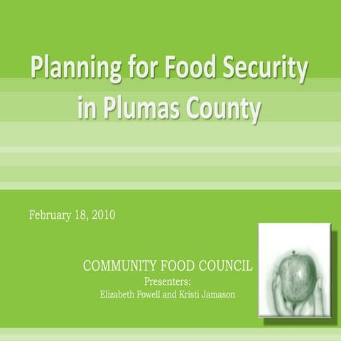 Planning For Food Security In Plumas County V2