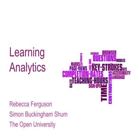Planning for learning analytics