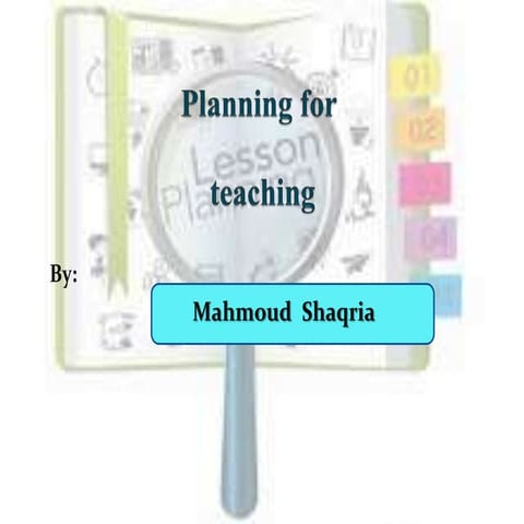 Planning for teaching