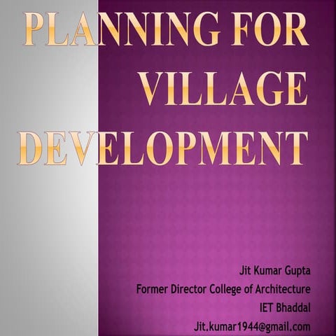 Planning for village development