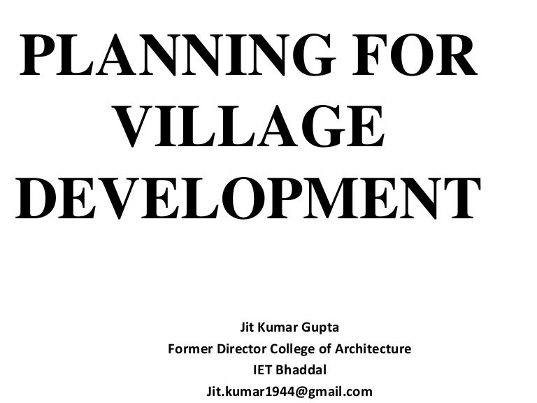 Planning for Village development