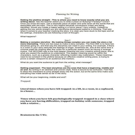 Planning for writing[1]