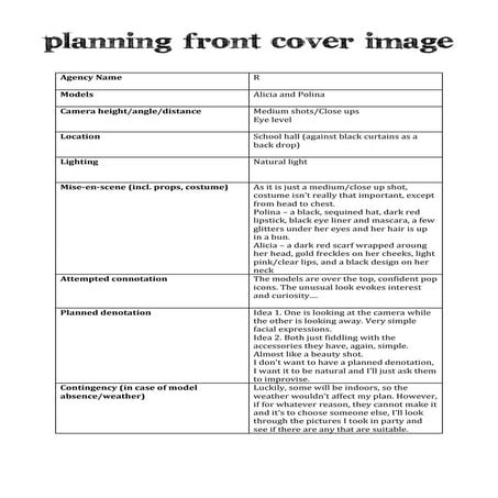 Planning front cover image