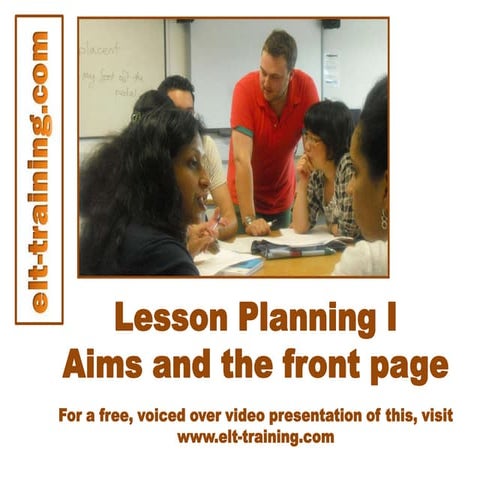 Lesson Planning I