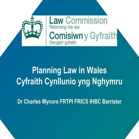 Planning law in Wales / Cyfraith Cynllunio yng Nghymru - Charles Mynors