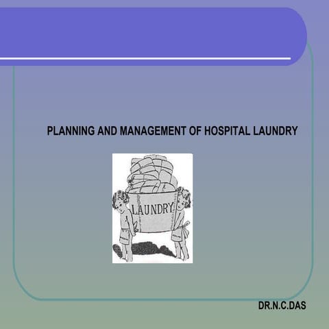Planning & Manag. of Hospital Laundry