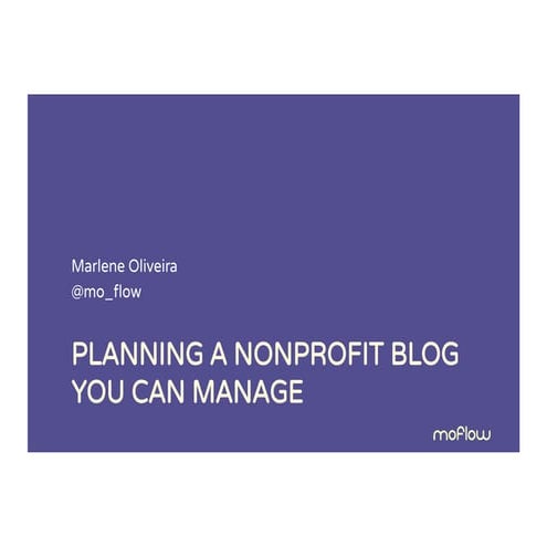 Planning a nonprofit blog you can manage